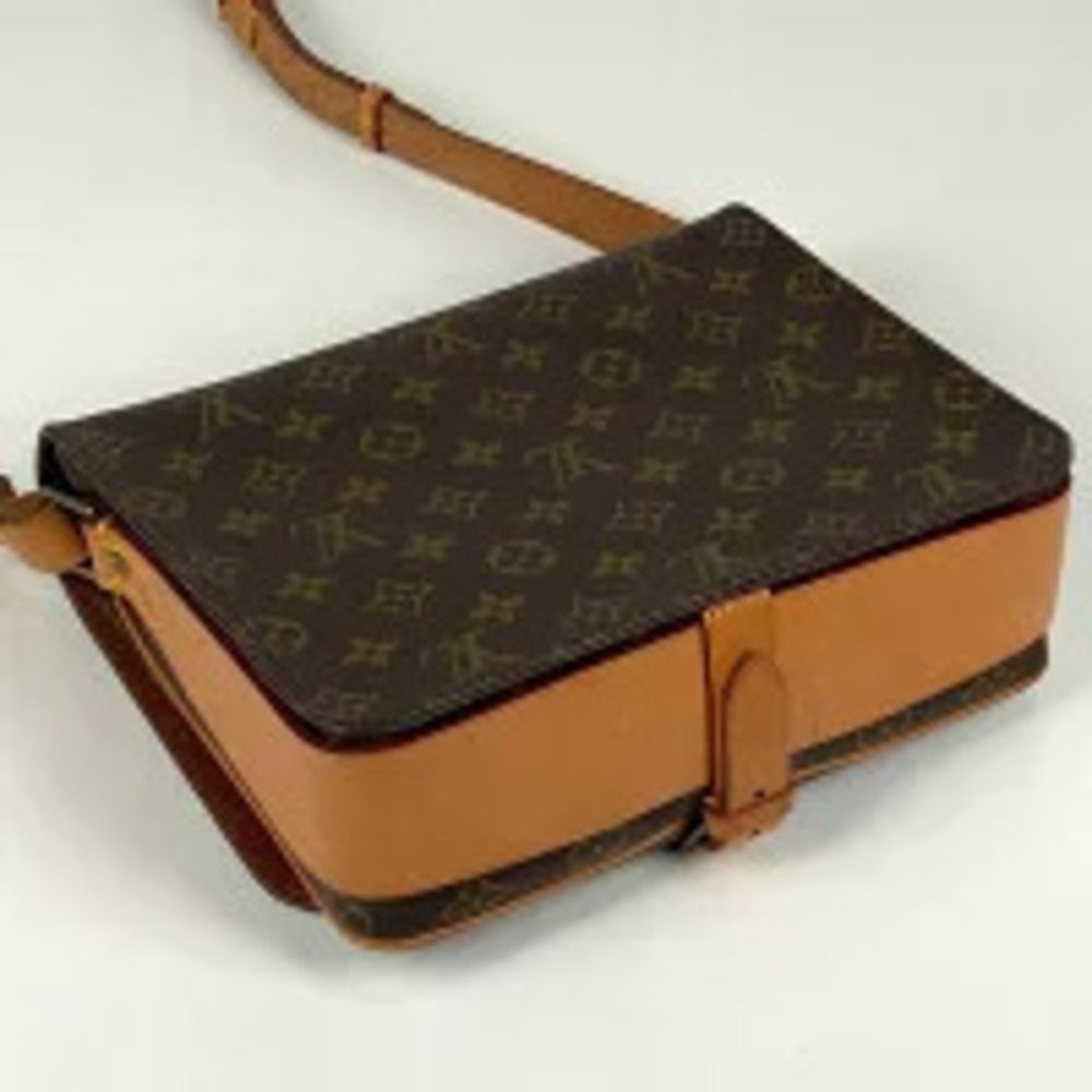 Louis Vuitton Monogram Cartouchiere Shoulder Bag Brown Crossbody